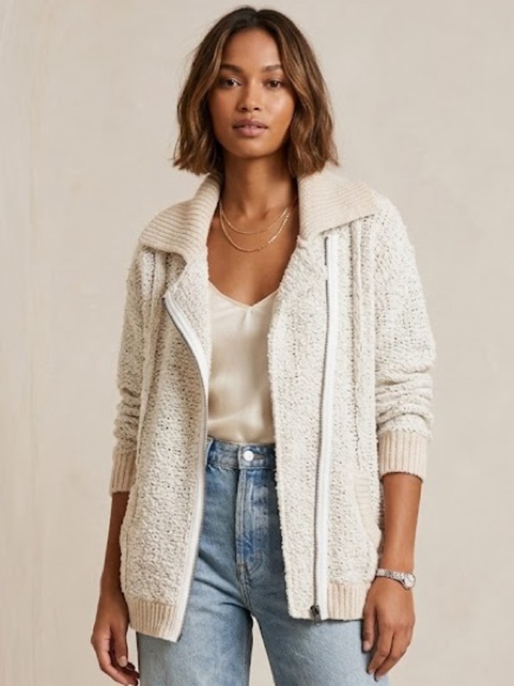 Free People Zip Sweater Jacket